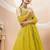 Adorable Neon Yellow Sequins Georgette Wedding Wear Lehenga Choli