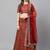 Maroon & Golden Semi-Stitched Bridal Lehenga & Unstitched Blouse with Dupatta