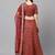 Maroon & Golden Semi-Stitched Bridal Lehenga & Unstitched Blouse with Dupatta