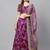Purple Semi-Stitched Lehenga & Unstitched Blouse with Dupatta