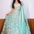 Fascinating Blue Sequins Net Reception Wear Lehenga Choli With Dupatta
