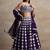 Beautiful Purple Thread Work Georgette Wedding Wear Lehenga Choli