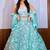 Fascinating Blue Sequins Net Reception Wear Lehenga Choli With Dupatta
