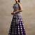 Beautiful Purple Thread Work Georgette Wedding Wear Lehenga Choli