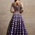 Beautiful Purple Thread Work Georgette Wedding Wear Lehenga Choli