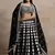 Black Thread Embroidered Georgette Lehenga Choli