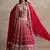Red Thread Work Georgette Lehenga Choli