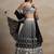 Awesome Black Thread Work Georgette Reception Wear Lehenga Choli