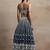 Great Navy Blue Thread Embroidered Georgette Wedding Lehenga Choli