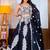 Prodigious Black Thread Embroidery Georgette Wedding Wear Lehenga Choli