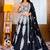 Prodigious Black Thread Embroidery Georgette Wedding Wear Lehenga Choli