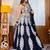Prodigious Black Thread Embroidery Georgette Wedding Wear Lehenga Choli