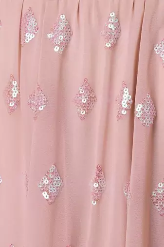 Astonishing Pink Embroidered Georgette Party Wear Lehenga Choli
