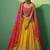 Alluring Yellow Sequins Georgette Haldi Wear Lehenga Choli With Dupatta