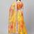 Yellow & Orange Printed Semi-Stitched Lehenga & Unstitched Blouse with Dupatta