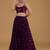Awesome Purple Sequins Georgette Sangeet Wear Lehenga Choli