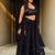 Wonderful Black Sequins Georgette Reception Wear Lehenga Choli