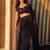 Wonderful Black Sequins Georgette Reception Wear Lehenga Choli