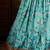 Sky Blue Floral Organza Bridal Lehenga Choli