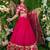 Astonishing Pink Zari Embroidered Georgette Lehenga Choli With Dupatta