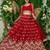 Alluring Red Sequins Georgette Lehenga Choli With Attached Dupatta