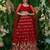 Alluring Red Sequins Georgette Lehenga Choli With Attached Dupatta