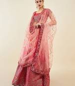 Mesmerizing Pink Sequins Art Silk Festival Wear Lehenga Choli
