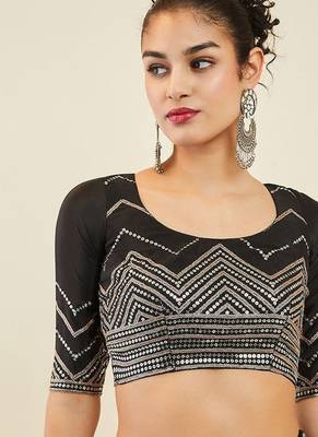Enchanting Black Sequins Art Silk Reception Wear Lehenga Choli 3