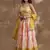 Alluring White & Yellow Sequins Chinon Haldi Wear Lehenga Choli