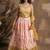 Alluring White & Yellow Sequins Chinon Haldi Wear Lehenga Choli