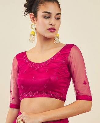 Gorgeous Pink Sequins Net Party Wear Lehenga Choli With Dupatta 4