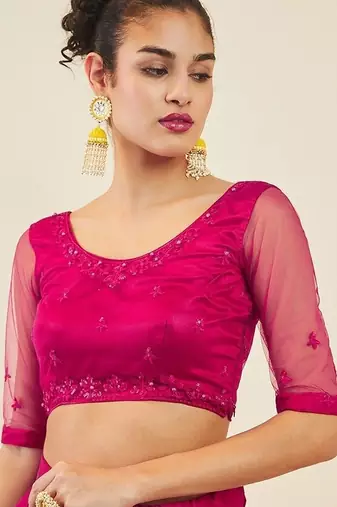 Gorgeous Pink Sequins Net Party Wear Lehenga Choli With Dupatta