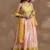 Alluring White & Yellow Sequins Chinon Haldi Wear Lehenga Choli