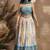 Glamorous White & Blue Sequins Chinon Sangeet Wear Lehenga Choli