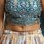 Glamorous White & Blue Sequins Chinon Sangeet Wear Lehenga Choli