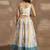 Glamorous White & Blue Sequins Chinon Sangeet Wear Lehenga Choli
