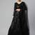 Black Embroidered Sequinned Semi-stitched Lehenga & Blouse With Dupatta