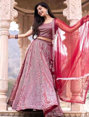 Pink Sequins Heavy Net Party Wear Lehenga Choli With Dupatta 3