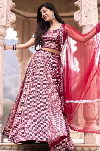 Pink Sequins Heavy Net Party Wear Lehenga Choli With Dupatta