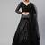 Black Embroidered Sequinned Semi-stitched Lehenga & Blouse With Dupatta