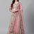 Peach & Golden Semi-Stitched Bridal Lehenga & Unstitched Blouse with Dupatta