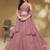 Attractive Dusty Pink Sequins Georgette Party Wear Lehenga Choli