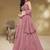 Attractive Dusty Pink Sequins Georgette Party Wear Lehenga Choli