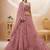 Attractive Dusty Pink Sequins Georgette Party Wear Lehenga Choli