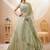 Pretty Pista Green Sequins Georgette Engagement Wear Lehenga Choli