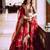 Maroon Floral Printed Organza Bridal Lehenga Choli