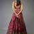 Gorgeous Coral Pink Floral Printed Organza Sangeet Wear Lehenga Choli