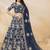 Attractive Blue Silk Embroidered Lehenga Choli With Dupatta