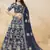 Attractive Blue Silk Embroidered Lehenga Choli With Dupatta