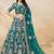 Regal Teal Green Embroidered Silk Lehenga Choli With Dupatta